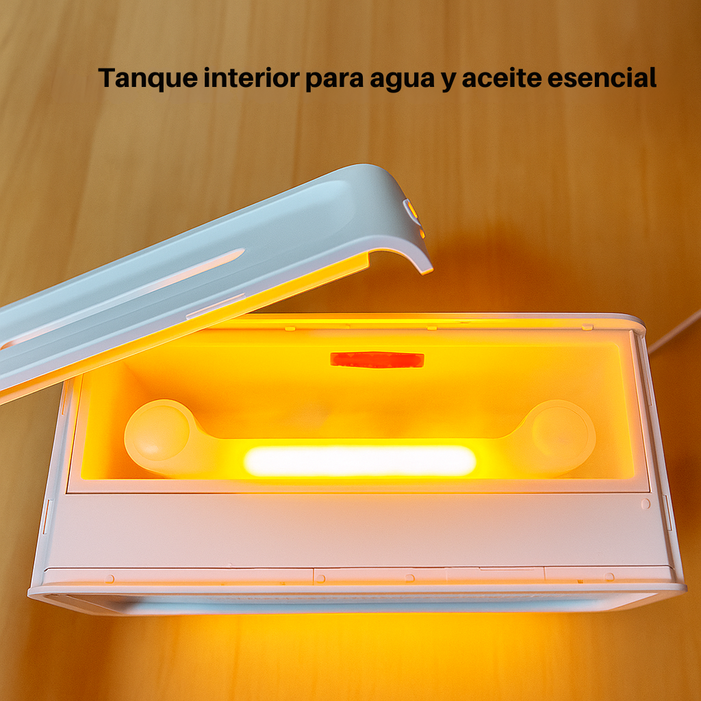 SueñoZen 5 en 1 – Ruido Blanco, Aromaterapia, Luz Nocturna y Bluetooth