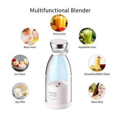 JuiceIt™ Portable Blender Bottle – Wireless Smoothie Maker for Home & Travel
